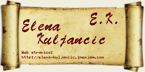 Elena Kuljančić vizit kartica